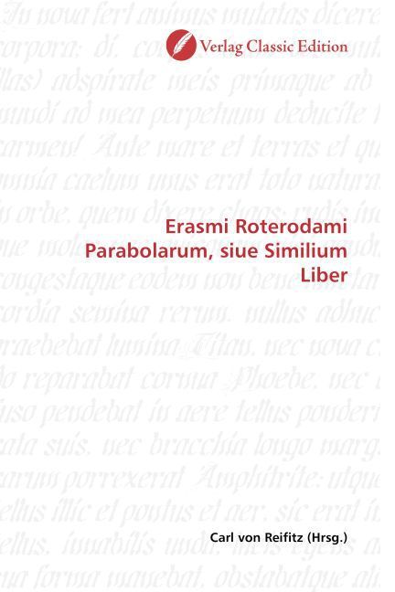 Produktbild: Erasmi Roterodami Parabolarum, siue Similium Liber