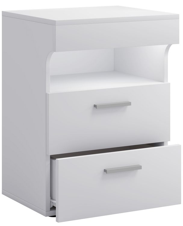 Produktbild: Holz Nachttisch Nachtschrank Schublade Slepal L