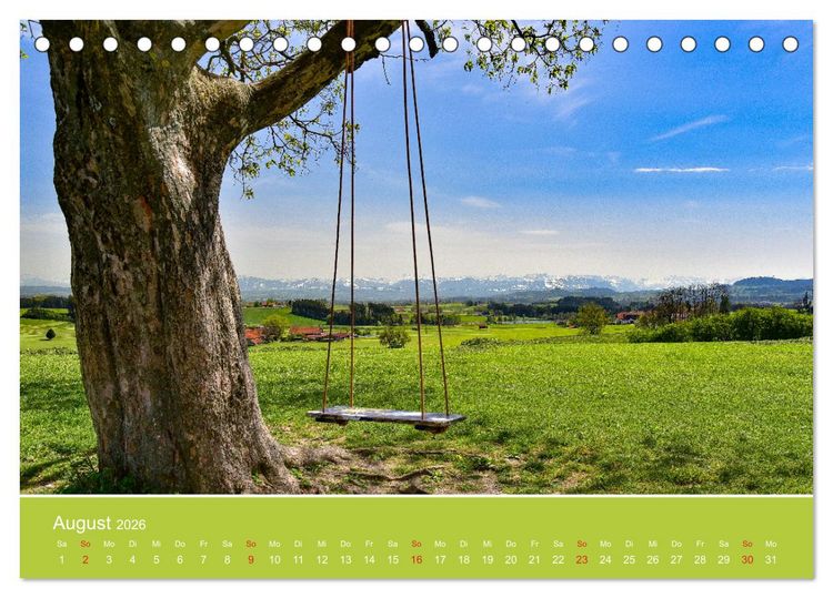 Produktbild: Wo das Allg&auml;u am sch&ouml;nsten ist (Tischkalender 2026 DIN A5 quer), CALVENDO Monatskalender