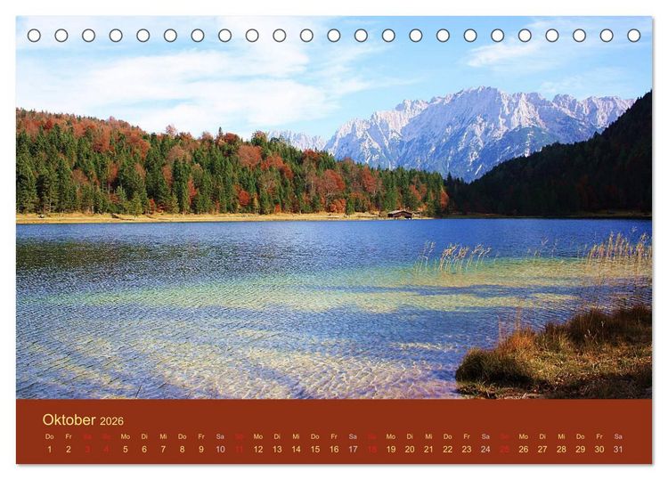 Produktbild: Bergseen - Juwelen der Berge (Tischkalender 2026 DIN A5 quer), CALVENDO Monatskalender