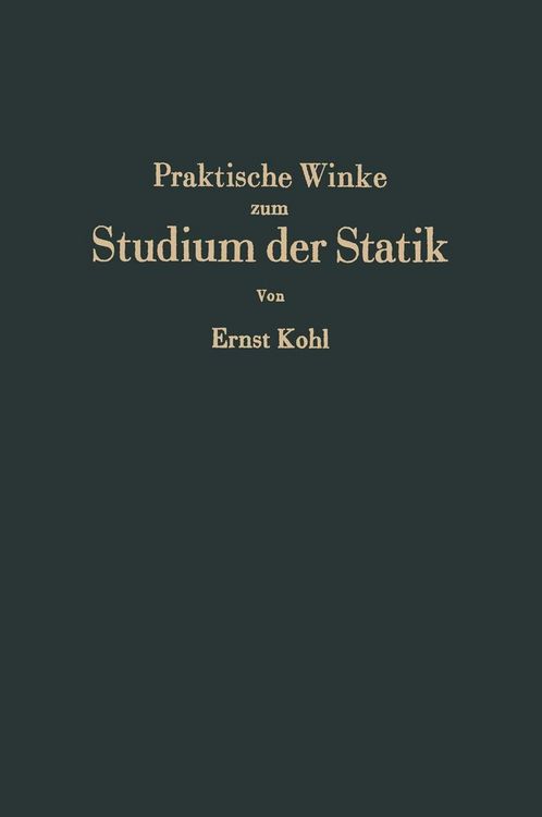 Produktbild: Praktische Winke zum Studium der Statik