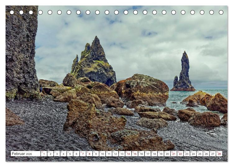 Produktbild: Die Farben Islands (Tischkalender 2026 DIN A5 quer), CALVENDO Monatskalender