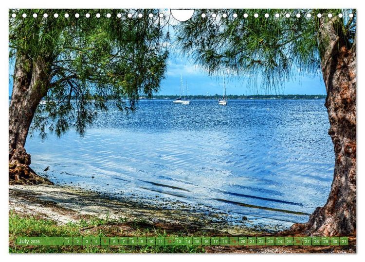Produktbild: Florida &ndash; sunny beaches and mysterious swamps (Wall Calendar 2026 DIN A4 landscape), CALVENDO 12 Month Wall Calendar