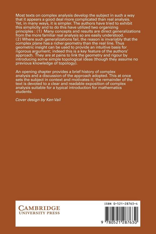 Produktbild: Complex Analysis