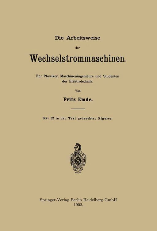 Produktbild: Die Arbeitsweise der Wechselstrommaschinen