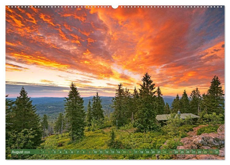 Produktbild: Arber, Rachel und Lusen: Der Hintere Bayerische Wald (Wandkalender 2026 DIN A2 quer), CALVENDO Monatskalender