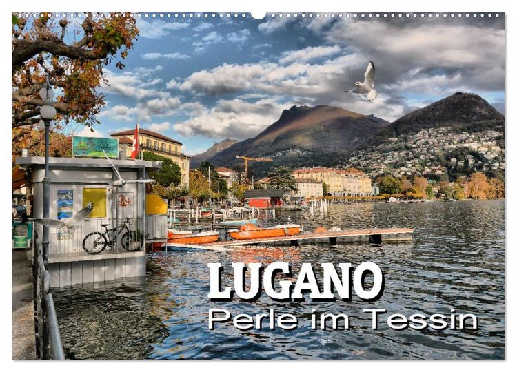 Produktbild: Lugano - Perle im Tessin (Wandkalender 2026 DIN A2 quer), CALVENDO Monatskalender