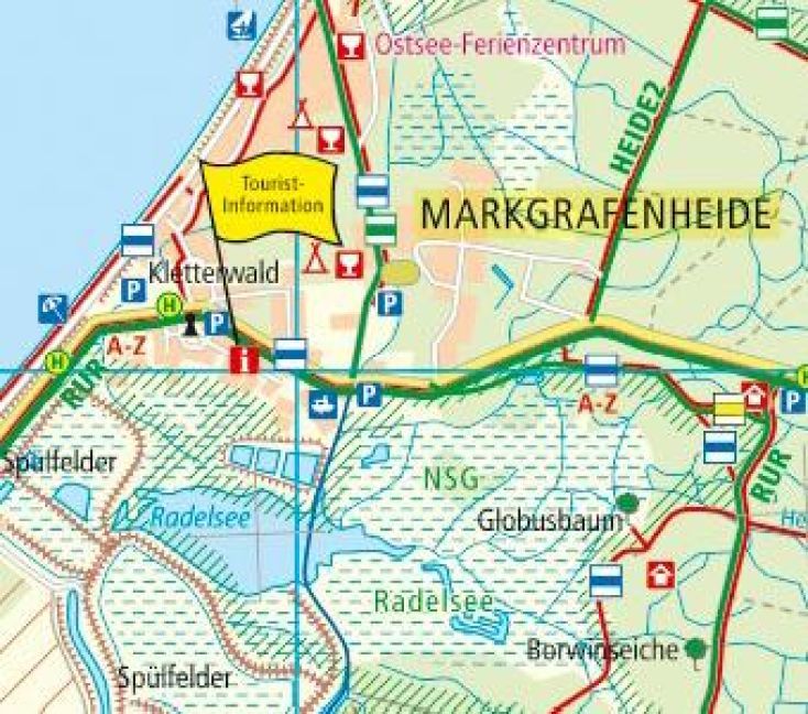 Produktbild: Publicpress Rad- und Wanderkarte Hansestadt Rostock, Ostseebad Warnem&uuml;nde 1:50.000