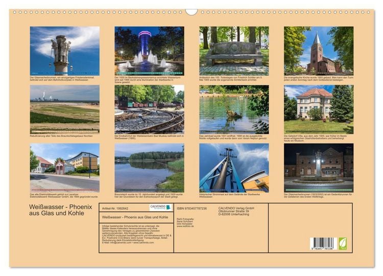 Produktbild: Wei&szlig;wasser - Phoenix aus Glas und Kohle (Wandkalender 2026 DIN A2 quer), CALVENDO Monatskalender