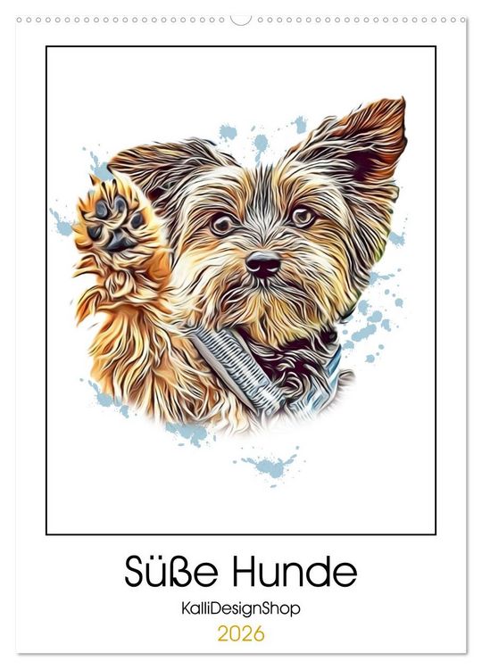 Produktbild: S&uuml;&szlig;e Hunde (Wandkalender 2026 DIN A2 hoch), CALVENDO Monatskalender