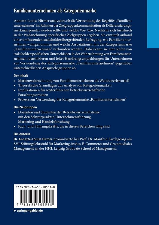 Produktbild: Familienunternehmen als Kategorienmarke
