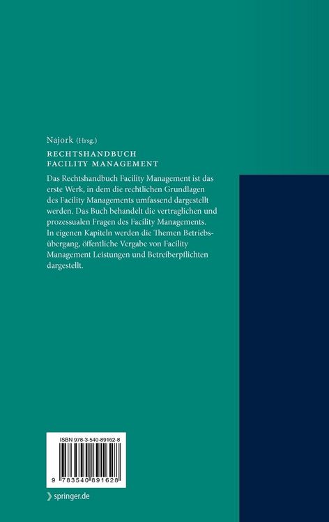 Produktbild: Rechtshandbuch Facility Management