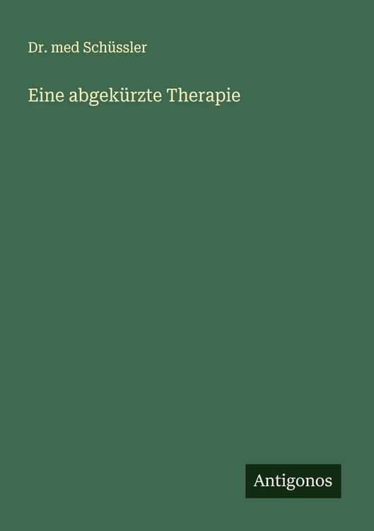 Produktbild: Eine abgek&uuml;rzte Therapie