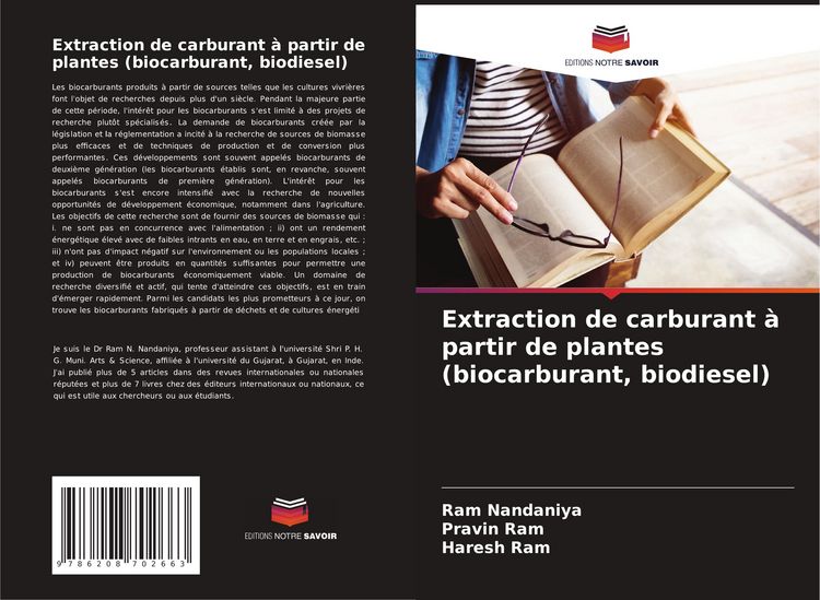 Produktbild: Extraction de carburant &agrave; partir de plantes (biocarburant, biodiesel)