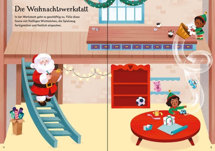 Produktbild: Meine glitzernde Stickerwelt: Wir besuchen den Weihnachtsmann