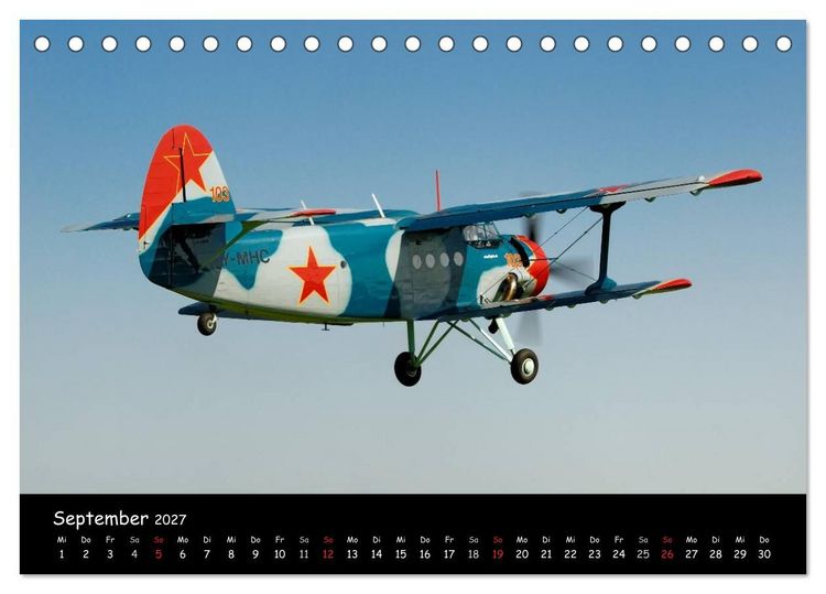Produktbild: Doppeldecker - Veteranen der L&uuml;fte (Tischkalender 2027 DIN A5 quer), CALVENDO Monatskalender