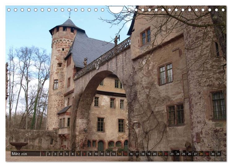 Produktbild: Burgen & Schl&ouml;sser im Odenwald (Wandkalender 2026 DIN A4 quer), CALVENDO Monatskalender
