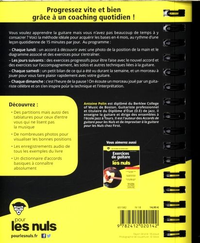 Produktbild: La guitare en 15 minutes par jour pour les nuls