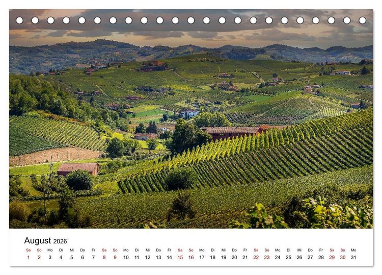 Produktbild: Piemont und Turin (Tischkalender 2026 DIN A5 quer), CALVENDO Monatskalender