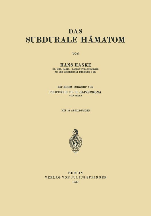 Produktbild: Das subdurale H&auml;matom