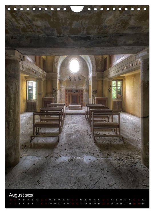 Produktbild: Lost Places - Verlassene Kirchen (Wandkalender 2026 DIN A4 hoch), CALVENDO Monatskalender