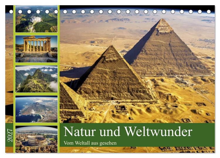 Produktbild: Natur und Weltwunder (Tischkalender 2027 DIN A5 quer), CALVENDO Monatskalender