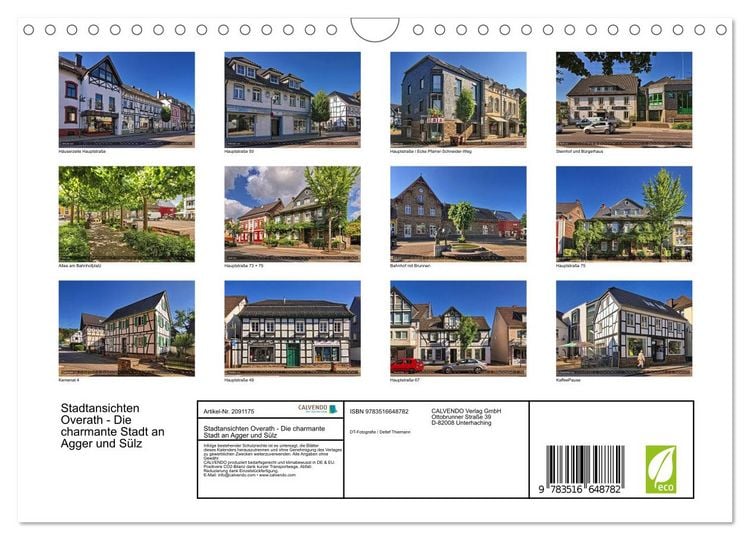 Produktbild: Stadtansichten Overath - Die charmante Stadt an Agger und S&uuml;lz (Wandkalender 2026 DIN A4 quer), CALVENDO Monatskalender