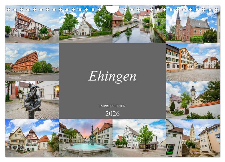 Produktbild: Ehingen Impressionen (Wandkalender 2026 DIN A4 quer), CALVENDO Monatskalender