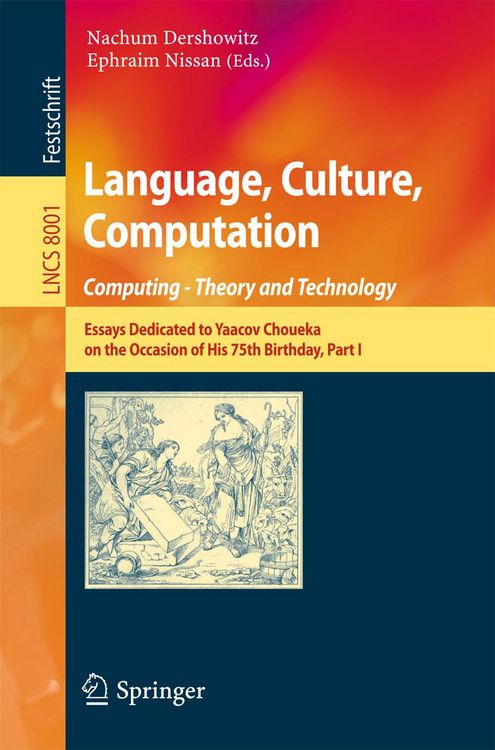 Produktbild: Language, Culture, Computation: Computing - Theory and Technology