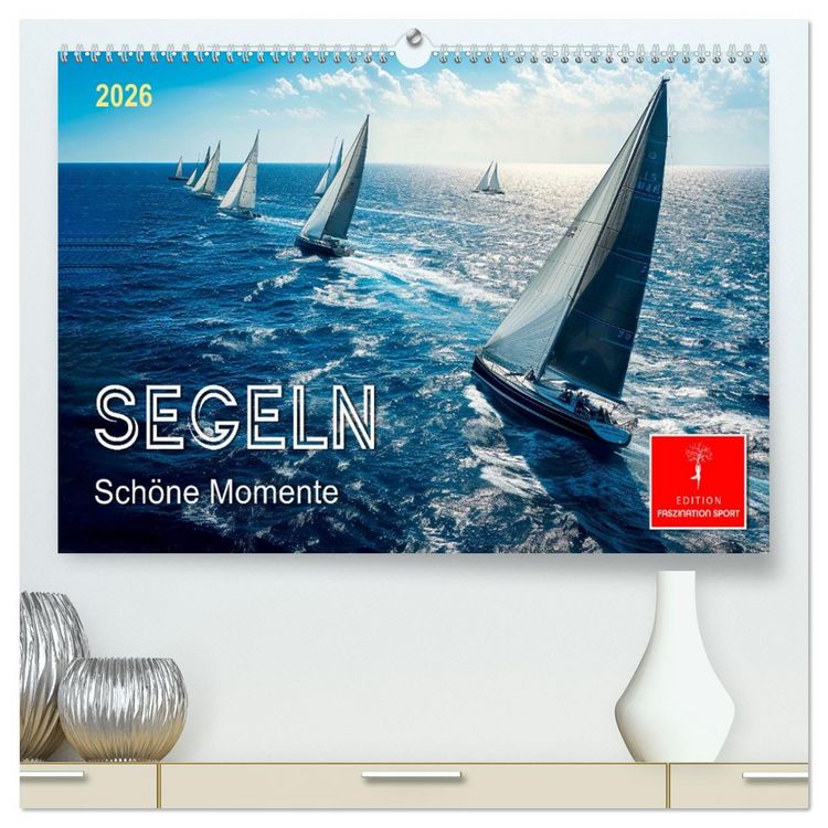 Produktbild: Segeln - sch&ouml;ne Momente (hochwertiger Premium Wandkalender 2026 DIN A2 quer), Kunstdruck in Hochglanz