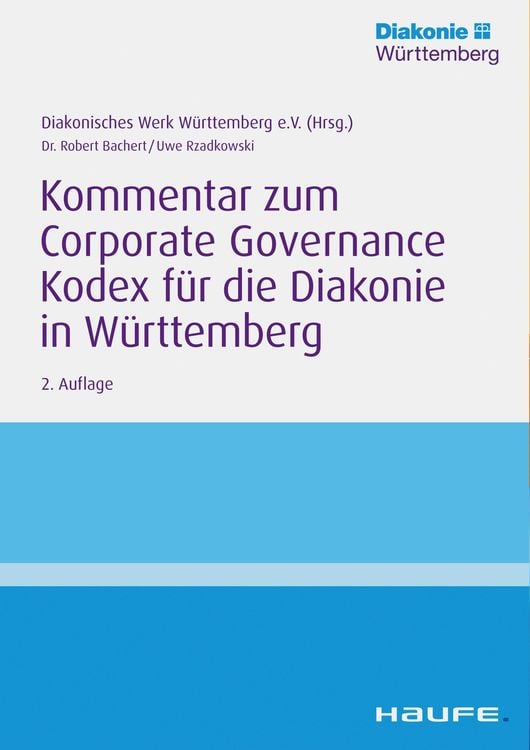 Produktbild: Kommentar zum Corporate Governance Kodex für die Diakonie in Württemberg
