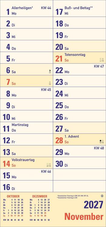 Produktbild: Gro&szlig;druck Planer 2027