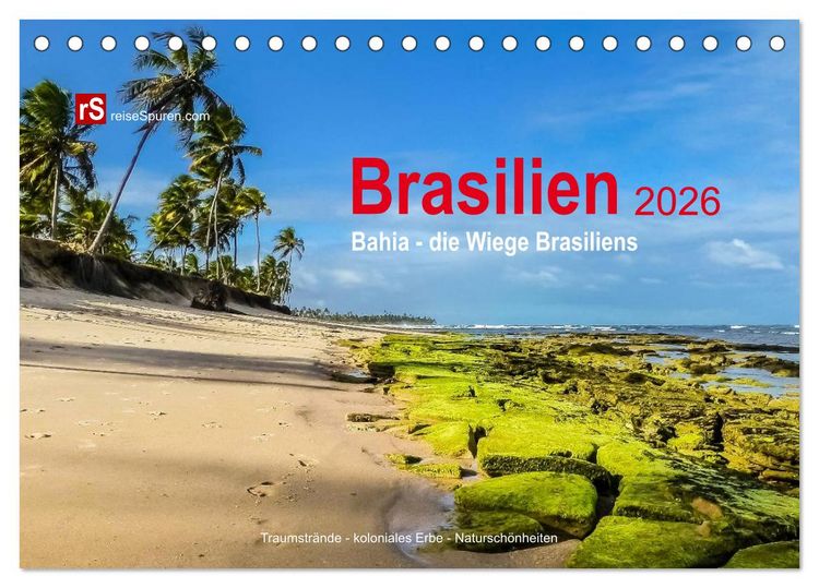 Produktbild: Brasilien 2026 Bahia - die Wiege Brasiliens (Tischkalender 2026 DIN A5 quer), CALVENDO Monatskalender