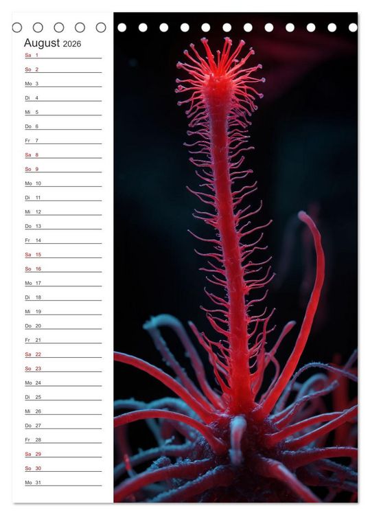 Produktbild: Leuchtende Mikroflora (Tischkalender 2026 DIN A5 hoch), CALVENDO Monatskalender