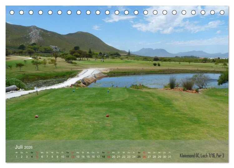 Produktbild: Golfpl&auml;tze Kapstadt - Cape Winelands und Overberg (Tischkalender 2026 DIN A5 quer), CALVENDO Monatskalender