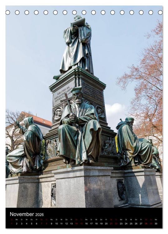 Produktbild: Luther - Stationen eines Lebens (Tischkalender 2026 DIN A5 hoch), CALVENDO Monatskalender