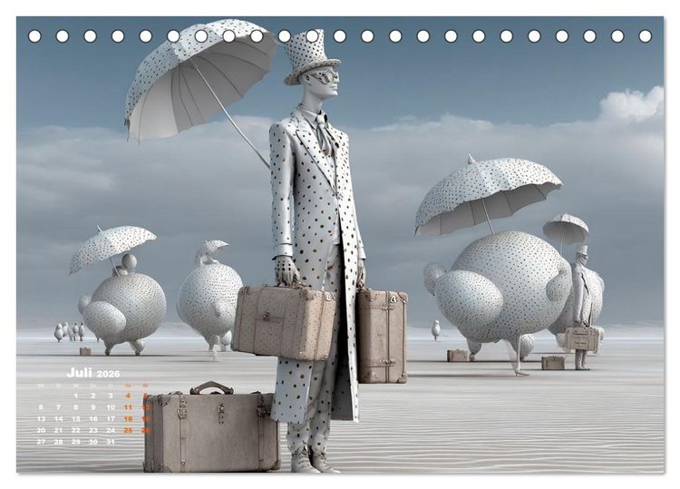 Produktbild: Zwischen Himmel und Gep&auml;ck (Tischkalender 2026 DIN A5 quer), CALVENDO Monatskalender