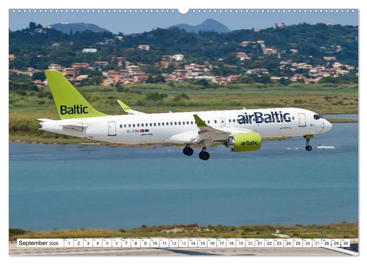 Produktbild: Flugzeuge auf Korfu (Wandkalender 2026 DIN A2 quer), CALVENDO Monatskalender