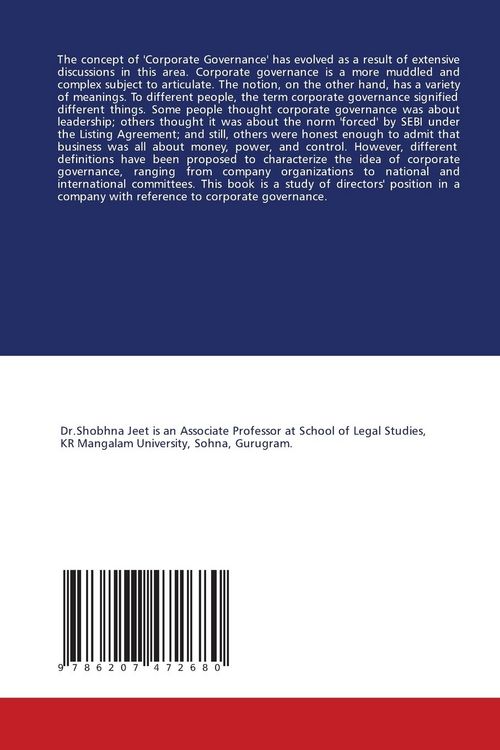 Produktbild: Directors' Position in Company Law: a Study Of Corporate Governance
