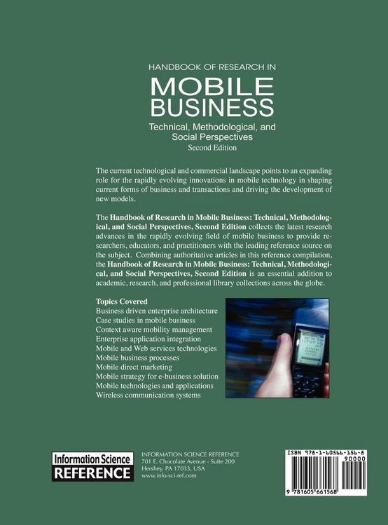 Produktbild: Handbook of Research in Mobile Business, Second Edition