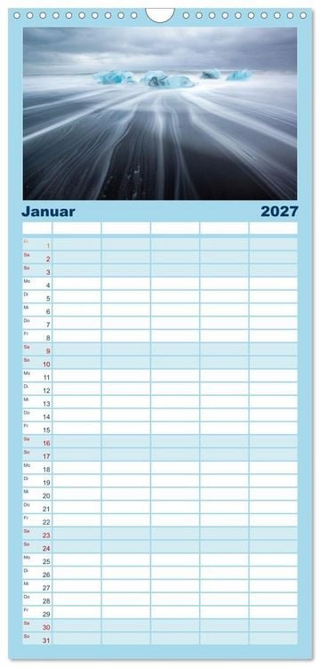 Produktbild: Familienplaner 2027 - Unglaubliche Natur - Landschaften aus unserer wunderbaren Welt mit 5 Spalten (Wandkalender, 21 x 45 cm) CALVENDO