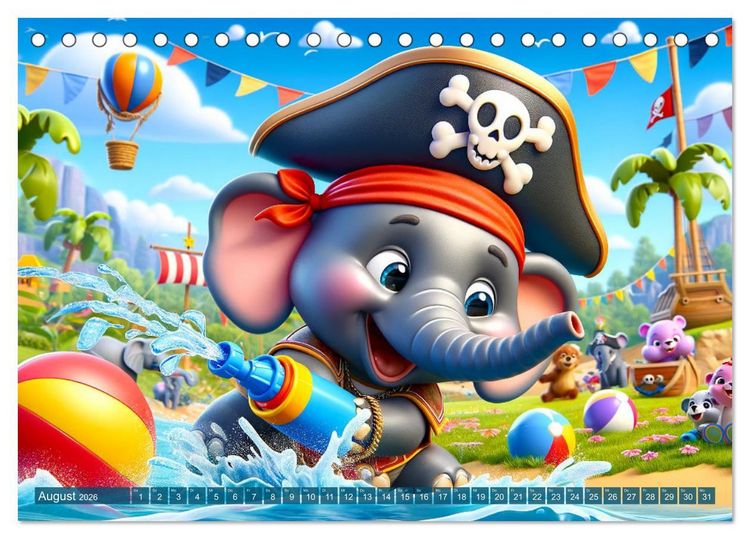 Produktbild: Kleine Piraten, Gro&szlig;e Tr&auml;ume" - Ein Kalender f&uuml;r junge Entdecker (Tischkalender 2026 DIN A5 quer), CALVENDO Monatskalender