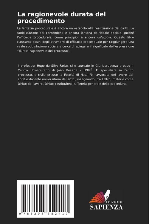 Produktbild: La ragionevole durata del procedimento