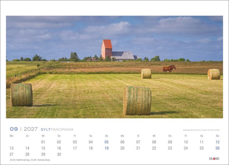 Produktbild: Sylt Panorama-Postkartenkalender 2027 - Hans Jessel