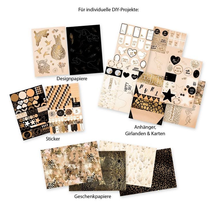 Produktbild: Designpapier-Kreativbuch Animal Print