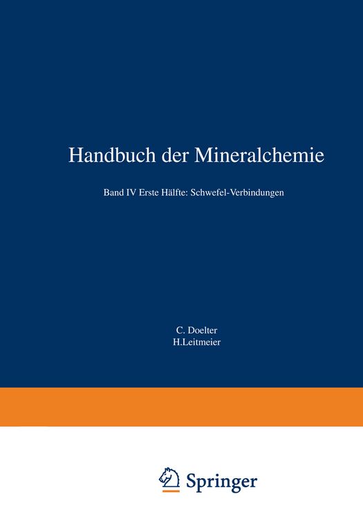 Produktbild: Handbuch der Mineralchemie