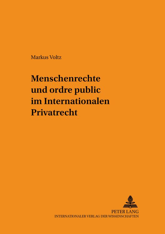 Produktbild: Menschenrechte und ordre public im Internationalen Privatrecht