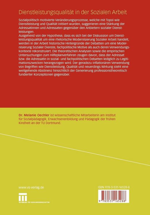 Produktbild: Dienstleistungsqualit&auml;t in der Sozialen Arbeit