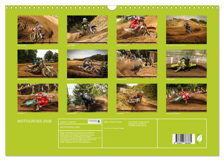 Produktbild: MOTOCROSS 2026 (Wandkalender 2026 DIN A3 quer), CALVENDO Monatskalender