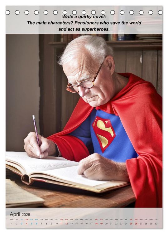 Produktbild: Exploring new passions as a pensioner (Desk Calendar 2026 DIN A5 portrait), CALVENDO 12 Month DeskCalendar